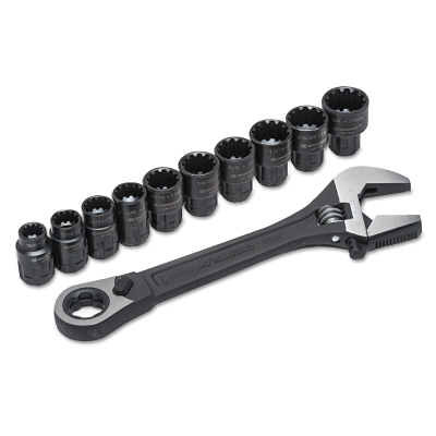 11PC SET PASS THRU ADJ WRENCH 8